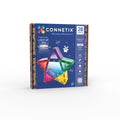 CONNETIX Light Star Pack 28 piece magnetic tiles box featuring a rechargeable light-up tile