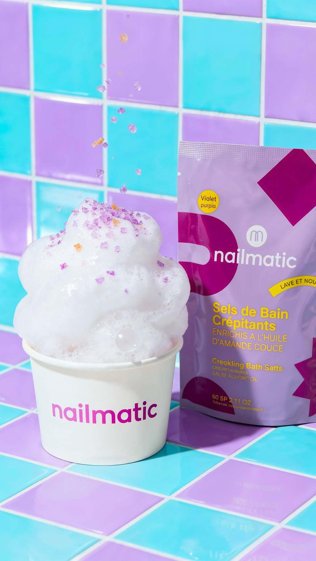 Nailmatic Crackling Bath Salts – Violet