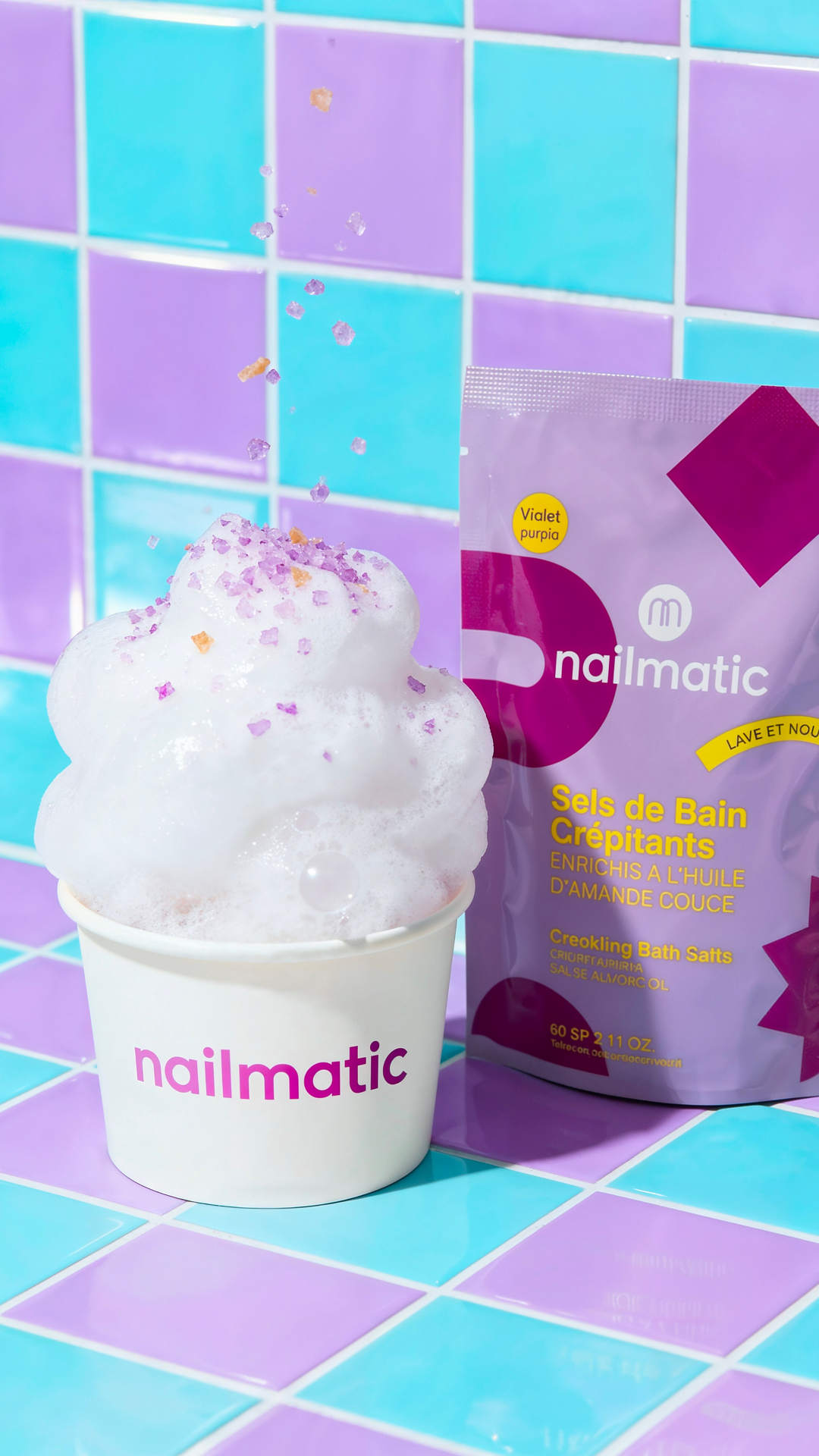 Nailmatic Crackling Bath Salts – Violet