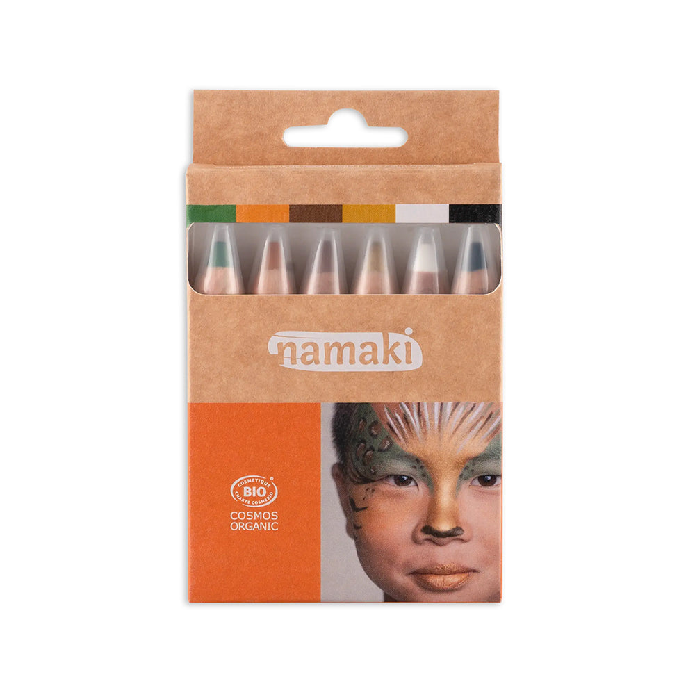 Namaki Face Painting Pencils - Set Of 6 - Wildlife