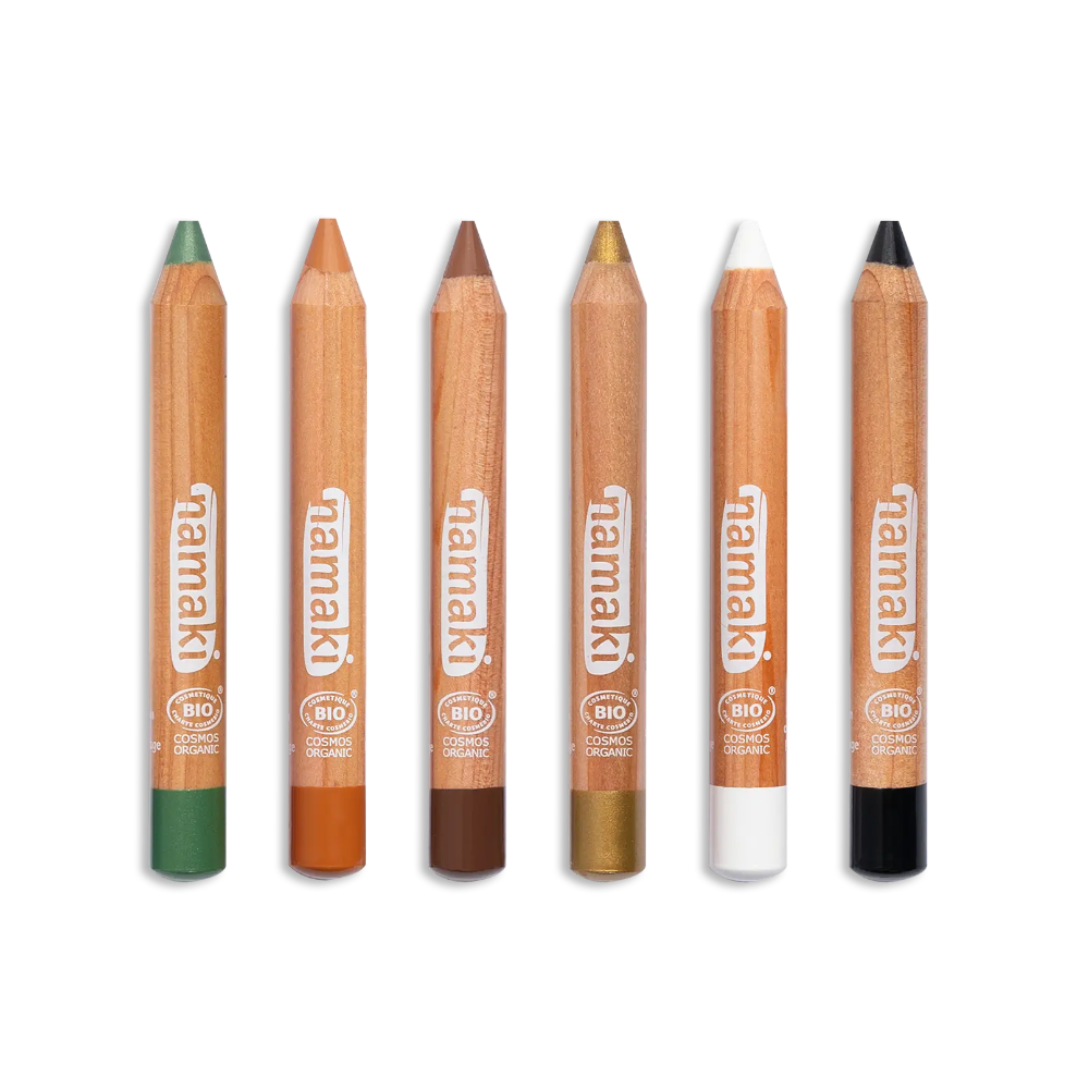 Namaki Face Painting Pencils - Set Of 6 - Wildlife