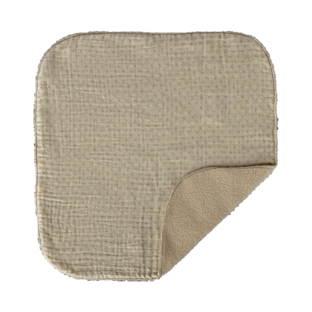 Maileg Lullaby Friends muslin comforter blanket in natural with a fleece reverse