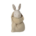 Maileg Lullaby Friends mini bunny in nature linen wrapped in its dotted sleeping bag