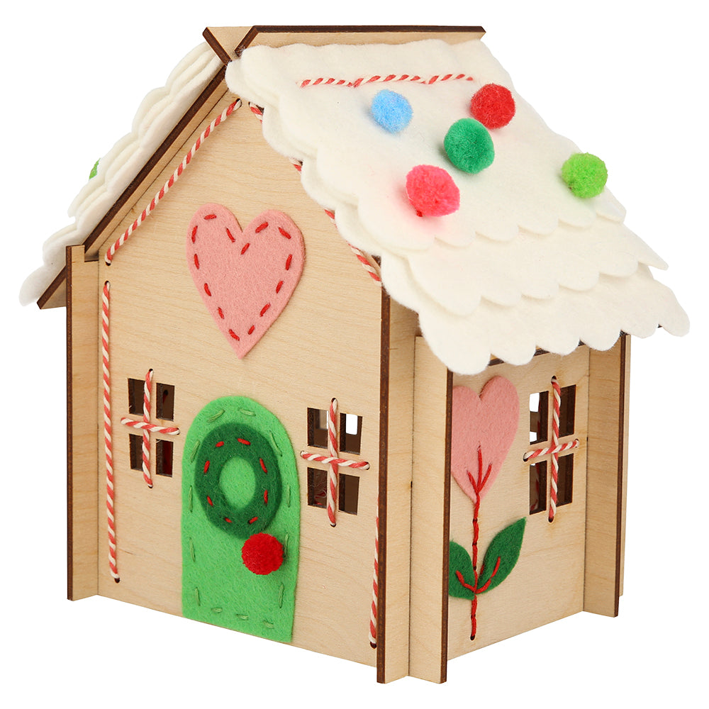 Meri Meri Wooden Embroidery Gingerbread House Kit - Binky