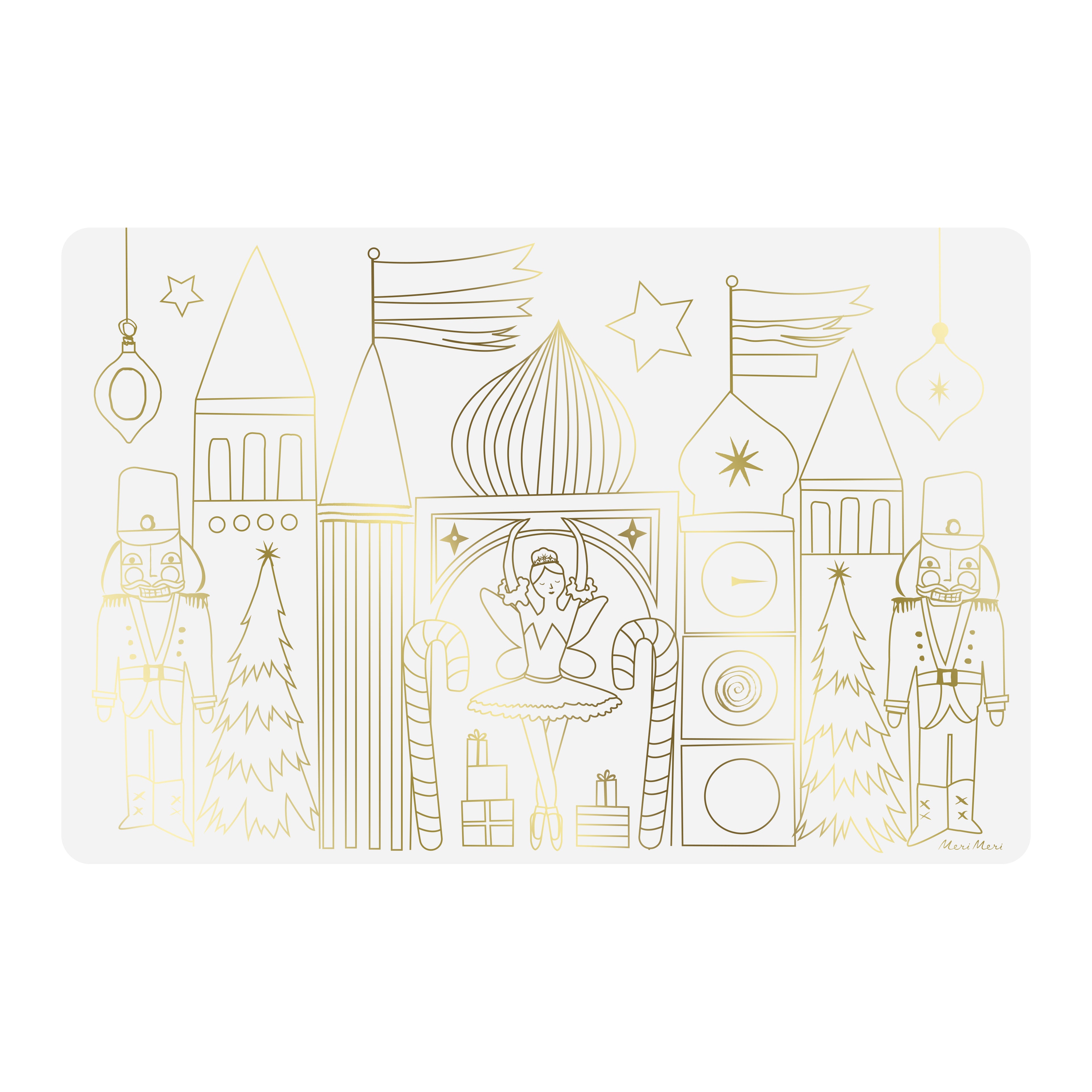 Meri Meri Nutcracker Colouring Placemats - Binky
