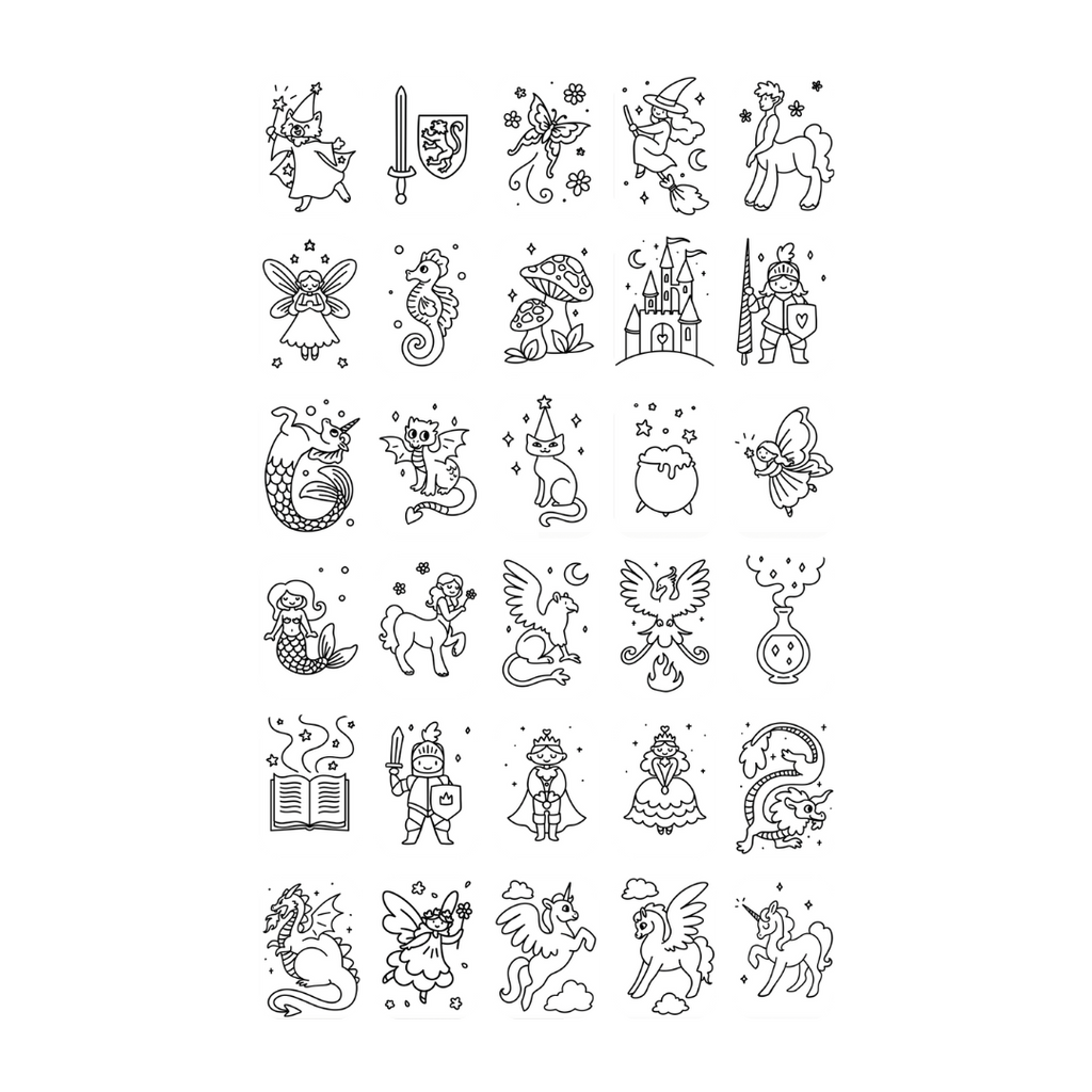 Kidywolf KIDYDRAW MINI refill cards, Once Upon a Time theme