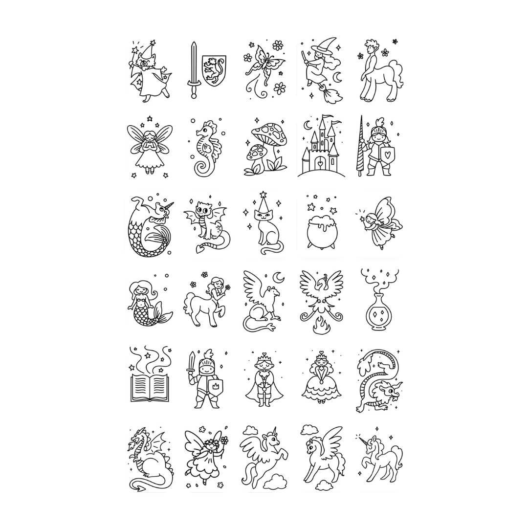 Kidywolf KIDYDRAW MINI refill cards, Once Upon a Time theme