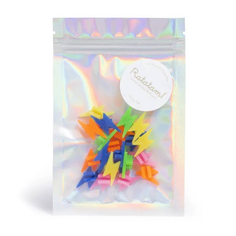 Lightening Multi-coloured clip bike accessories