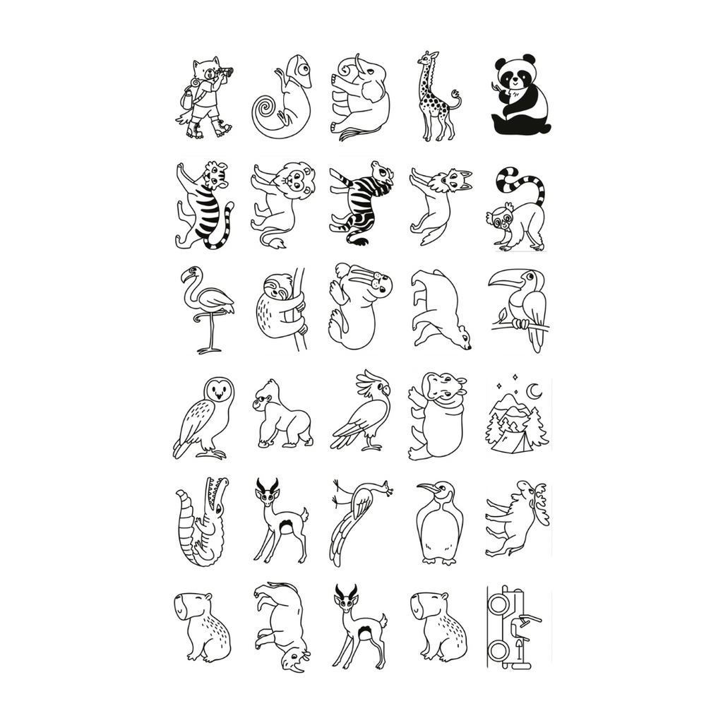 Kidywolf KIDYDRAW MINI refill cards, Animals theme