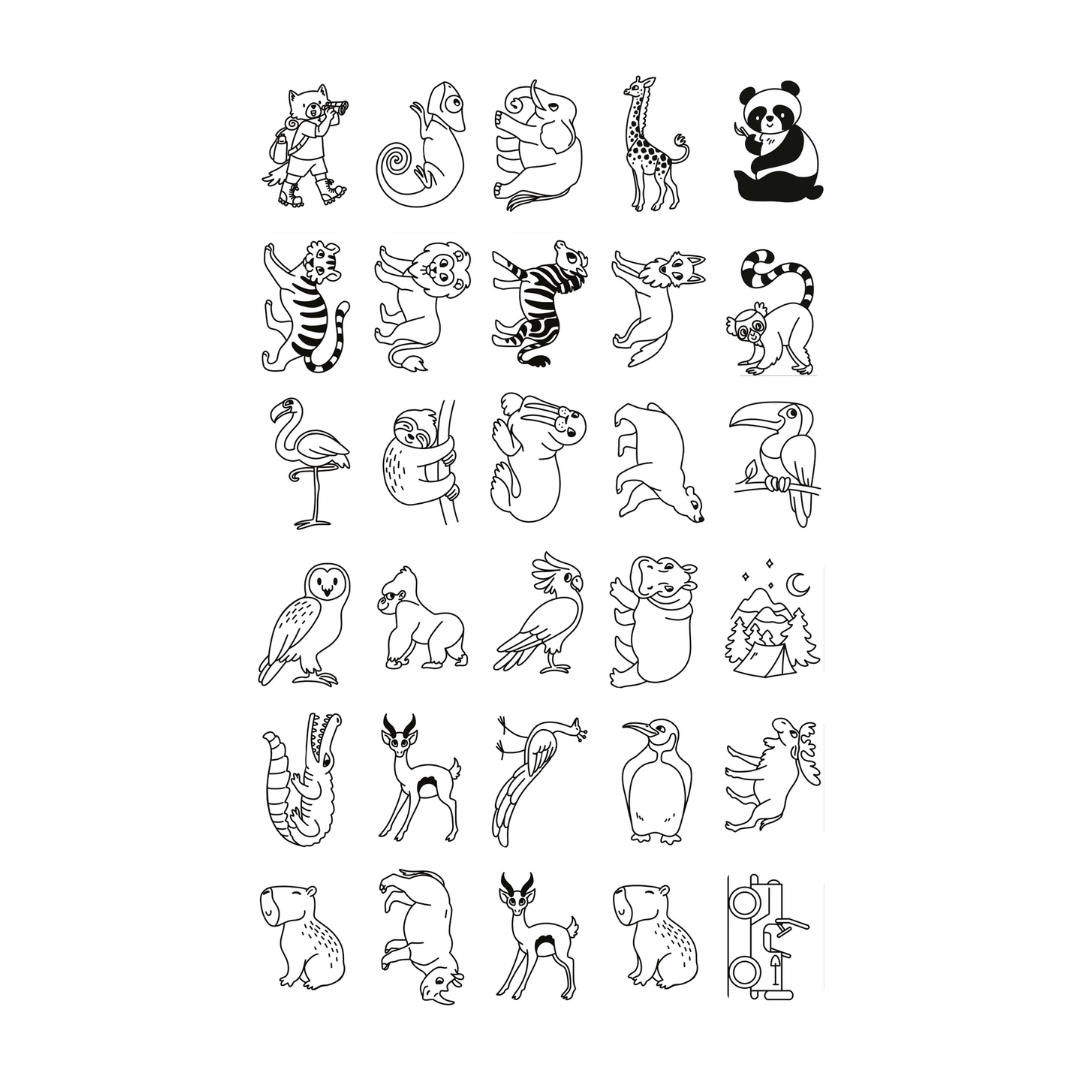 Kidywolf KIDYDRAW MINI refill cards, Animals theme