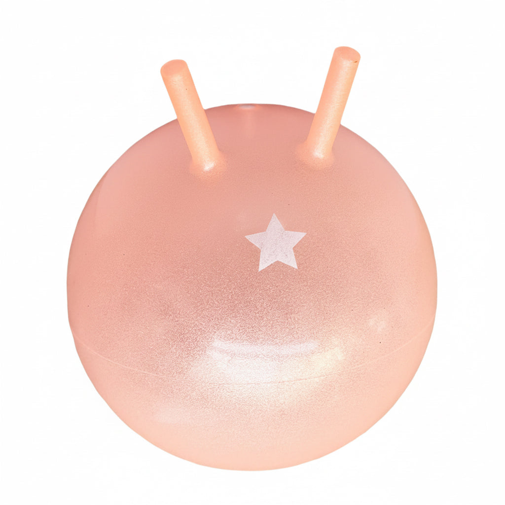 Pinkglittery space hopper bouncer on a white background