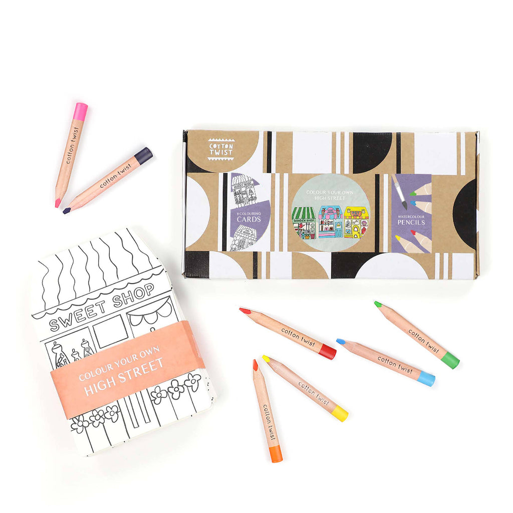 Cotton Twist: Colour Your Own High Street Kit With Watercolour Pencils