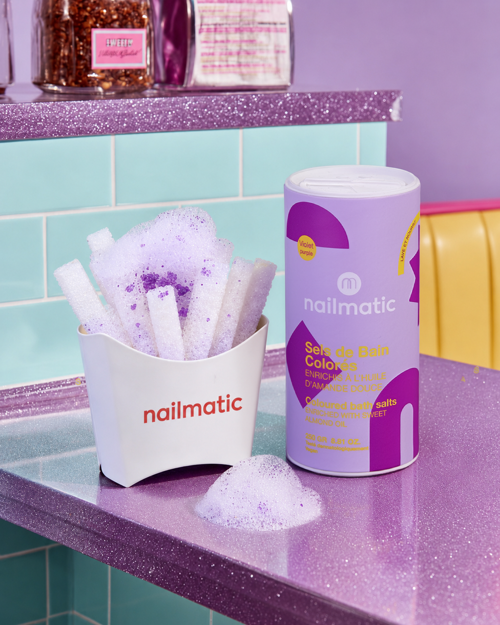 Nailmatic Foaming Bath Salts – Purple