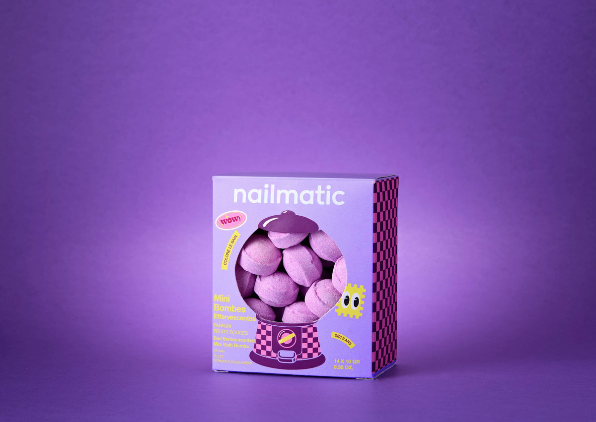 Nailmatic Mini Effervescent Bath Bombs – Berry Bloom
