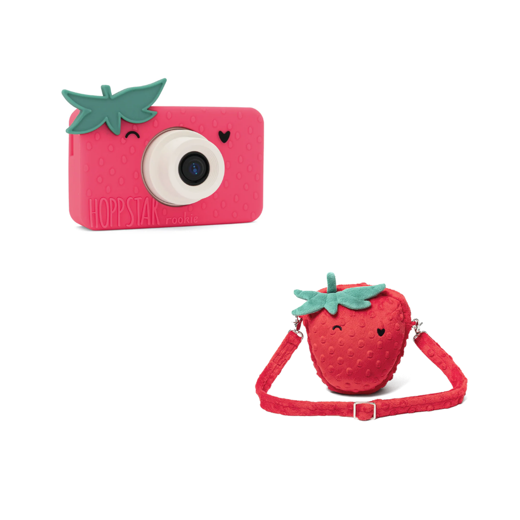 Hoppstar Rookie Camera & Cheeky Fruit bag Bundle- Strawbella