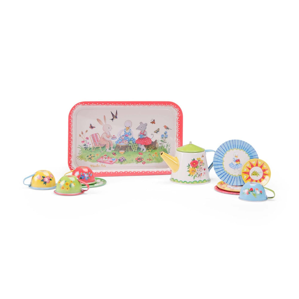 Moulin Roty Metal tea set La Grande Famille - Binky