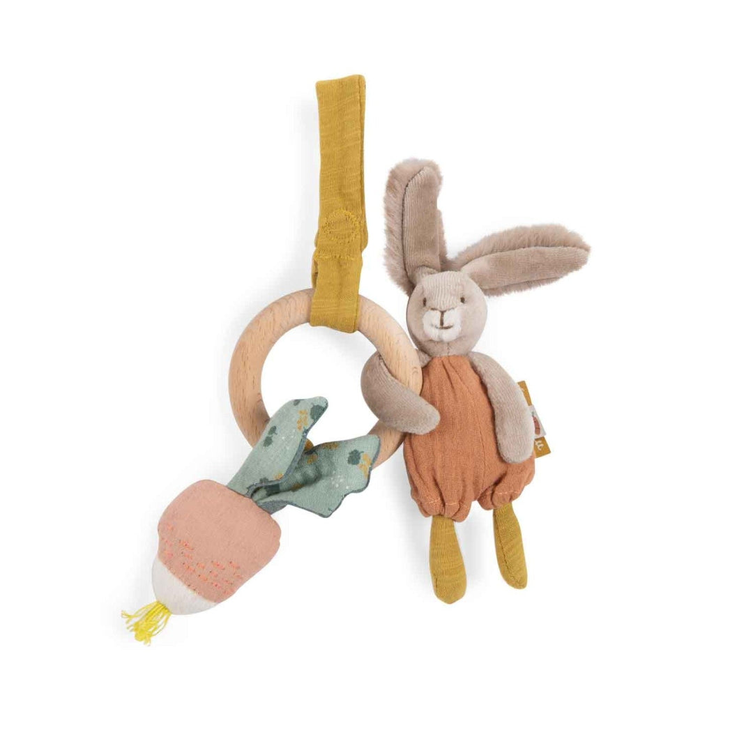 Rabbit plush hanging rattle.