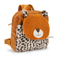 Children's backpack with Leopard face design on a white background
