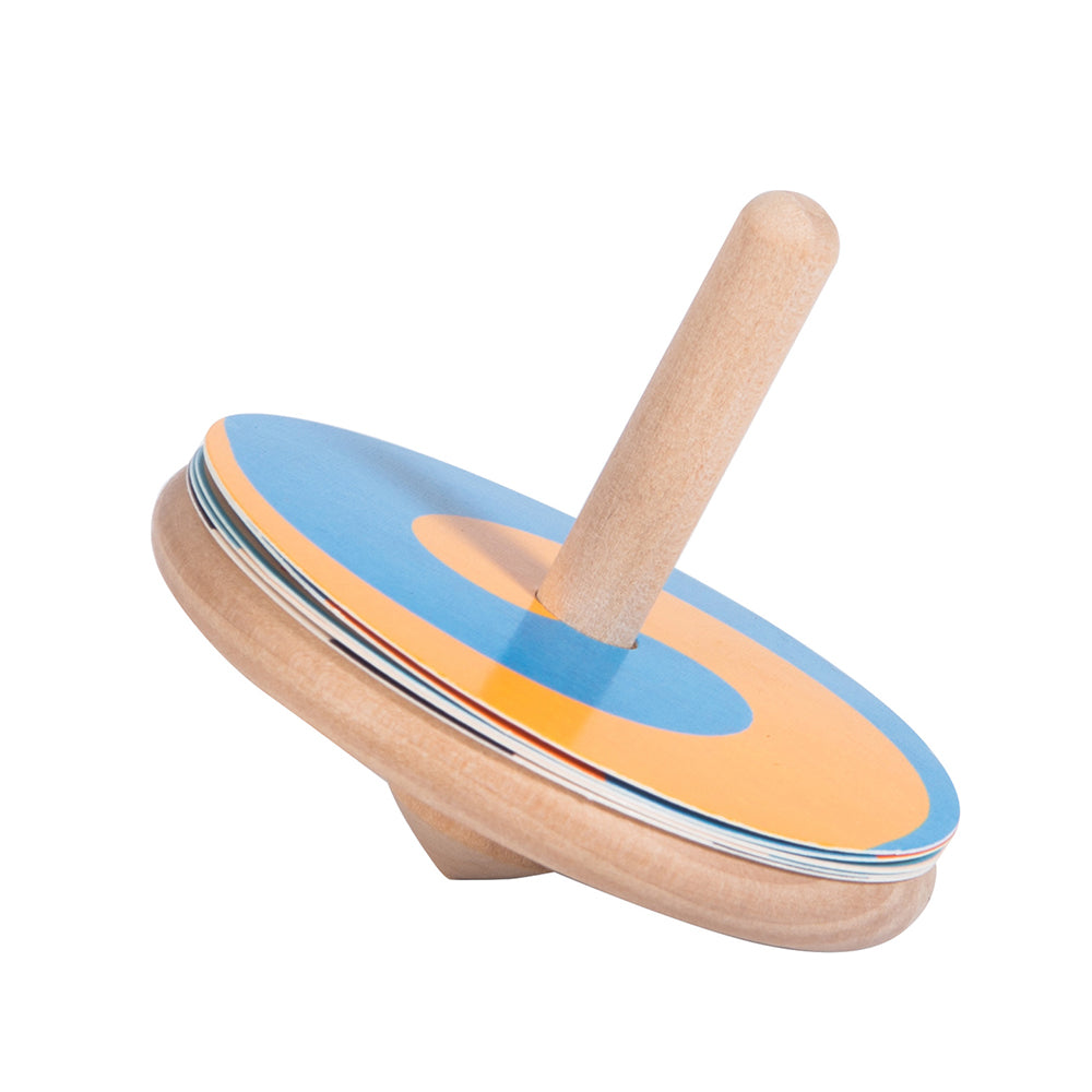 Optical illusion wooden spinning top - Binky