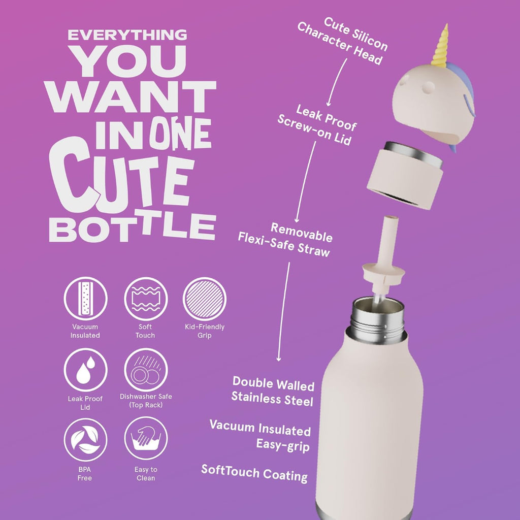 ASOBU Unicorn Bestie Insulated Water Bottle (460ml / 16oz)
