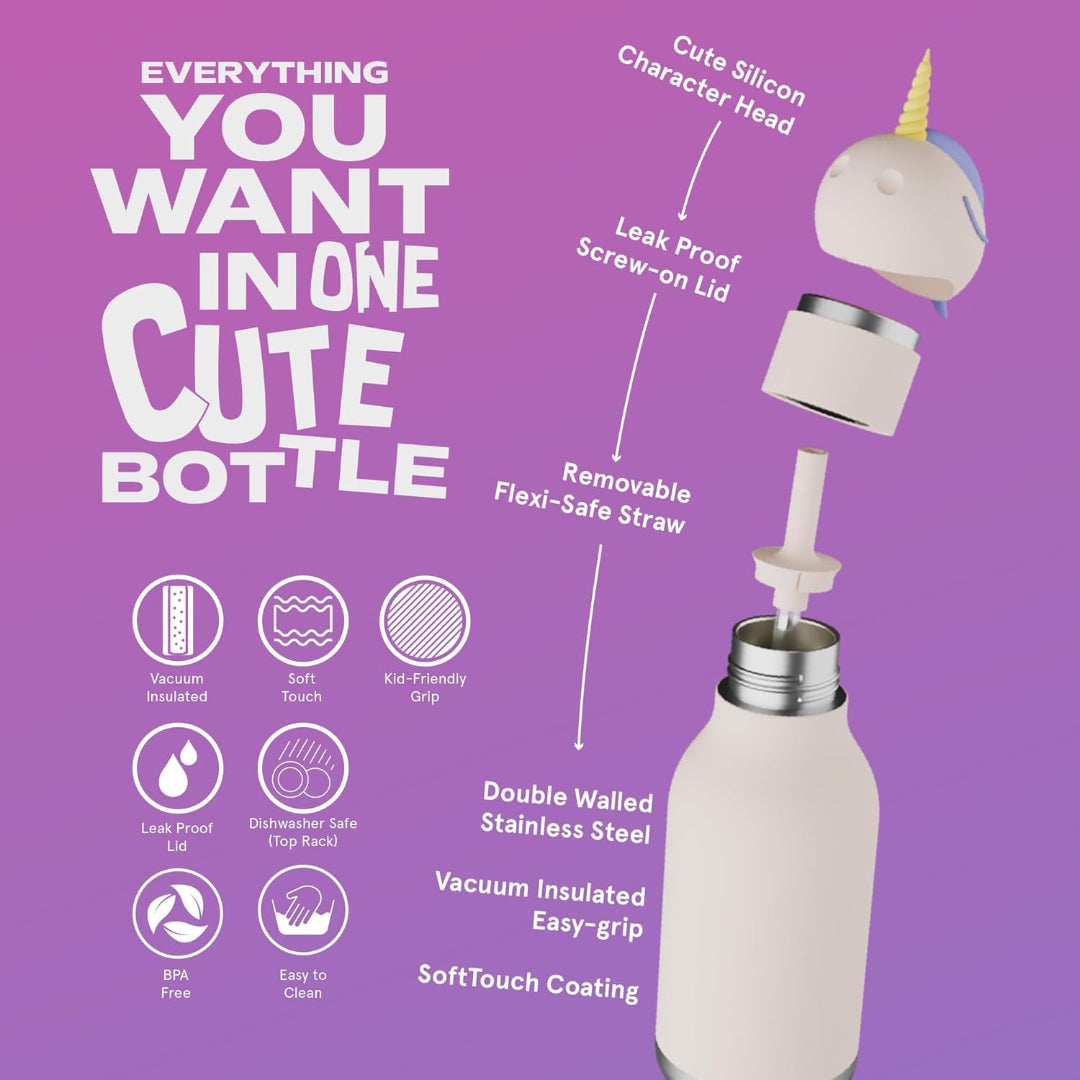 ASOBU Unicorn Bestie Insulated Water Bottle (460ml / 16oz)