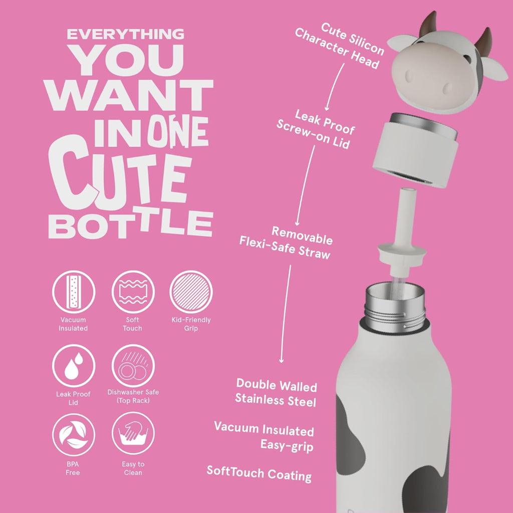 ASOBU Cow Bestie Insulated Water Bottle (460ml / 16oz)