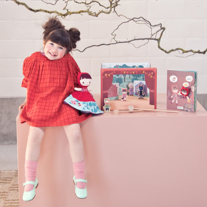 Lilliputiens Red Riding Hood Reversible Doll - Binky