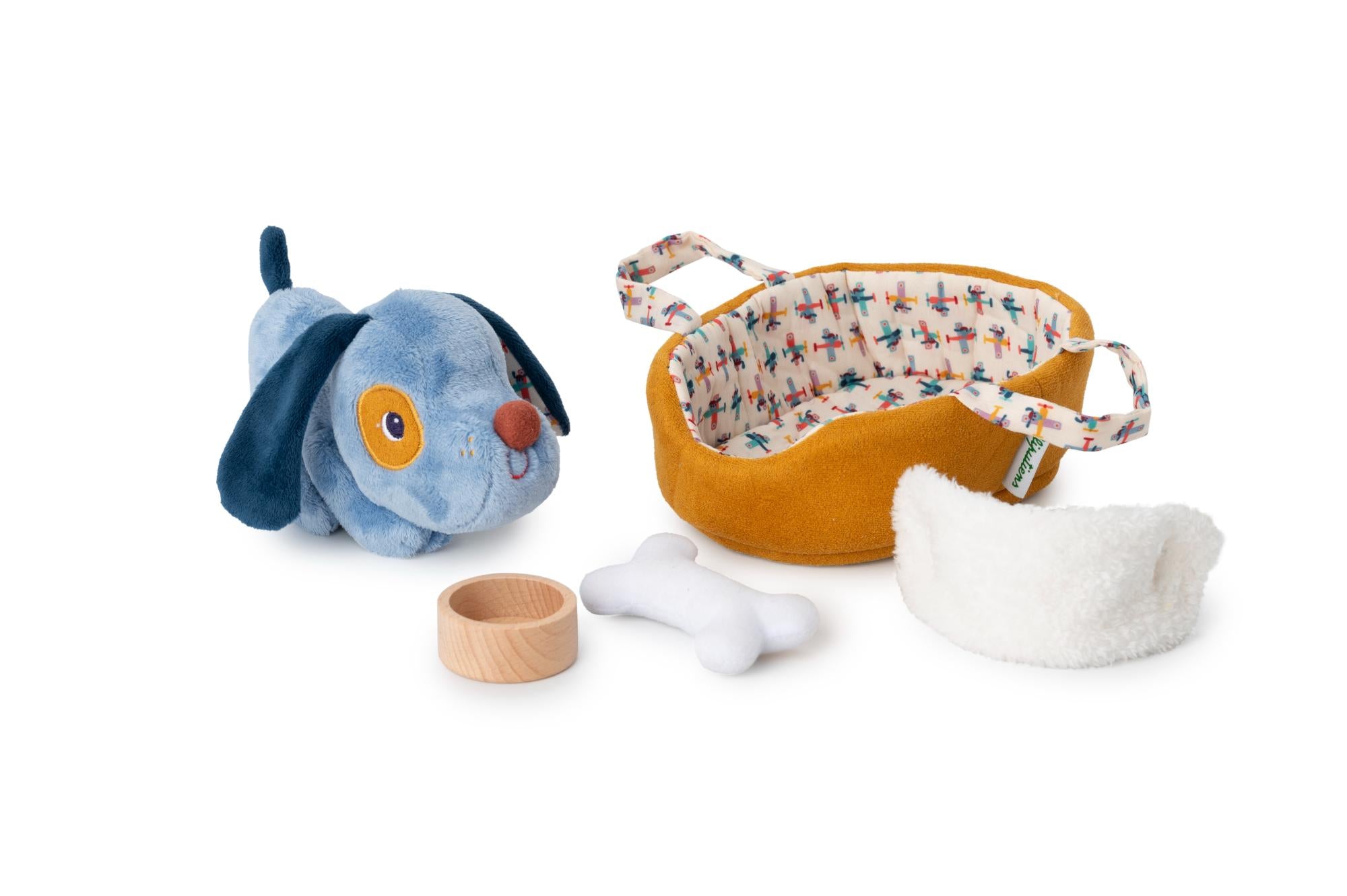 Lilliputiens Jules Dog with Basket - Binky