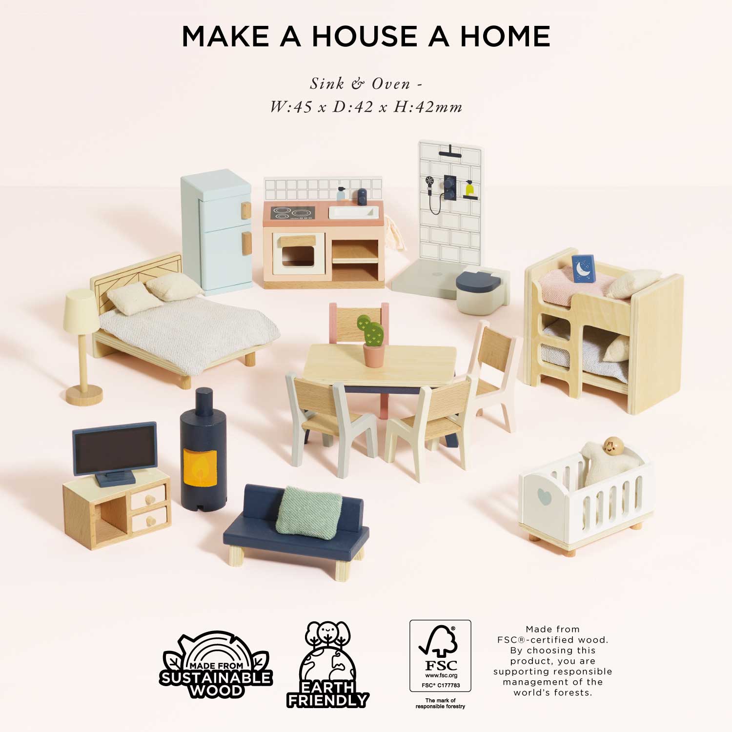 Le Toy Van - Complete Dolls House Furniture Set