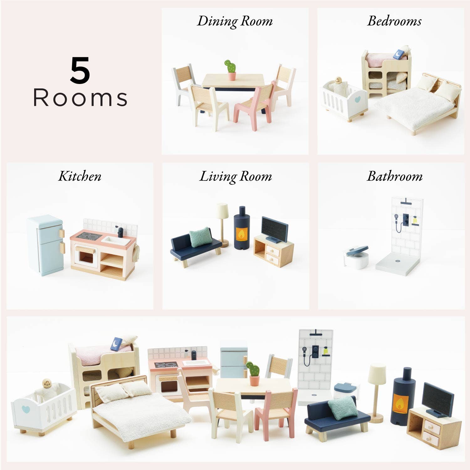 Le Toy Van - Complete Dolls House Furniture Set