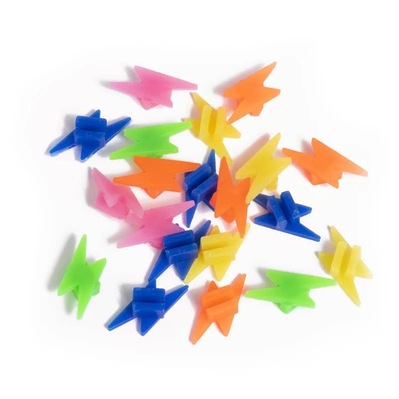 Lightening Multi-coloured clip bike accessories