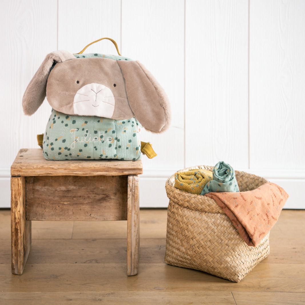 Moulin Roty Sage Rabbit Backpack – Trois Petits Lapins