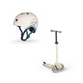 Scoot & Ride Highwaykick 3S Scooter & XXS/S Helmet Ash Bundle
