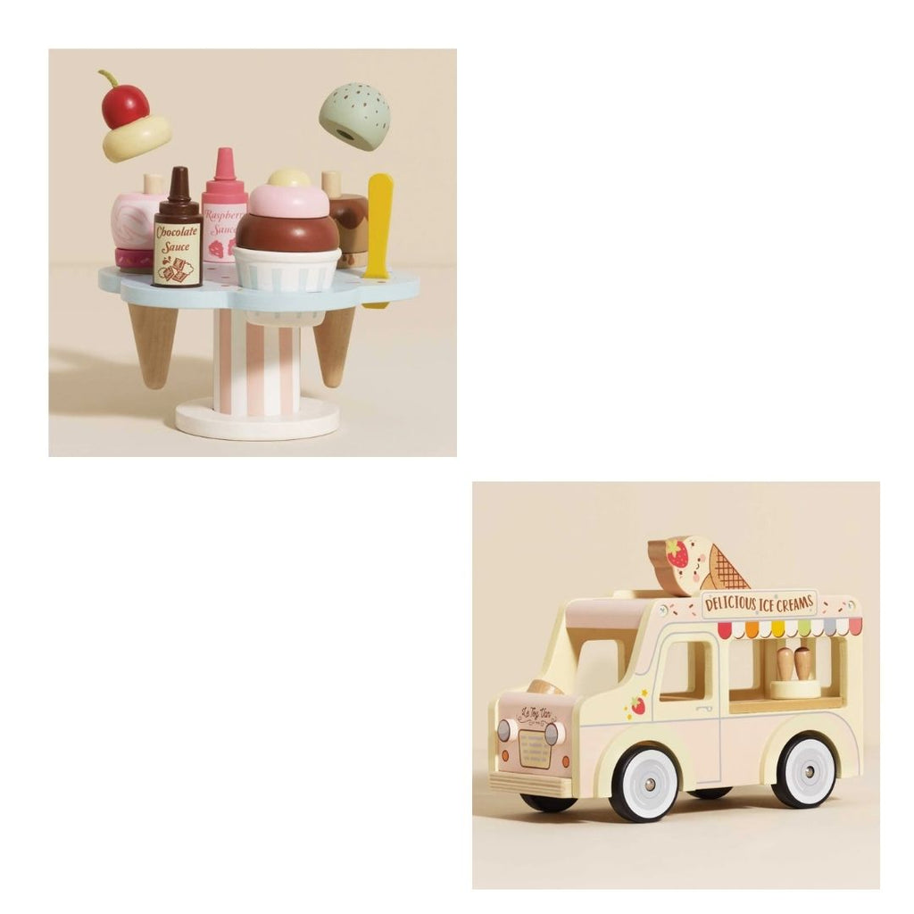 Wooden Ice Cream Van & Stand Bundle