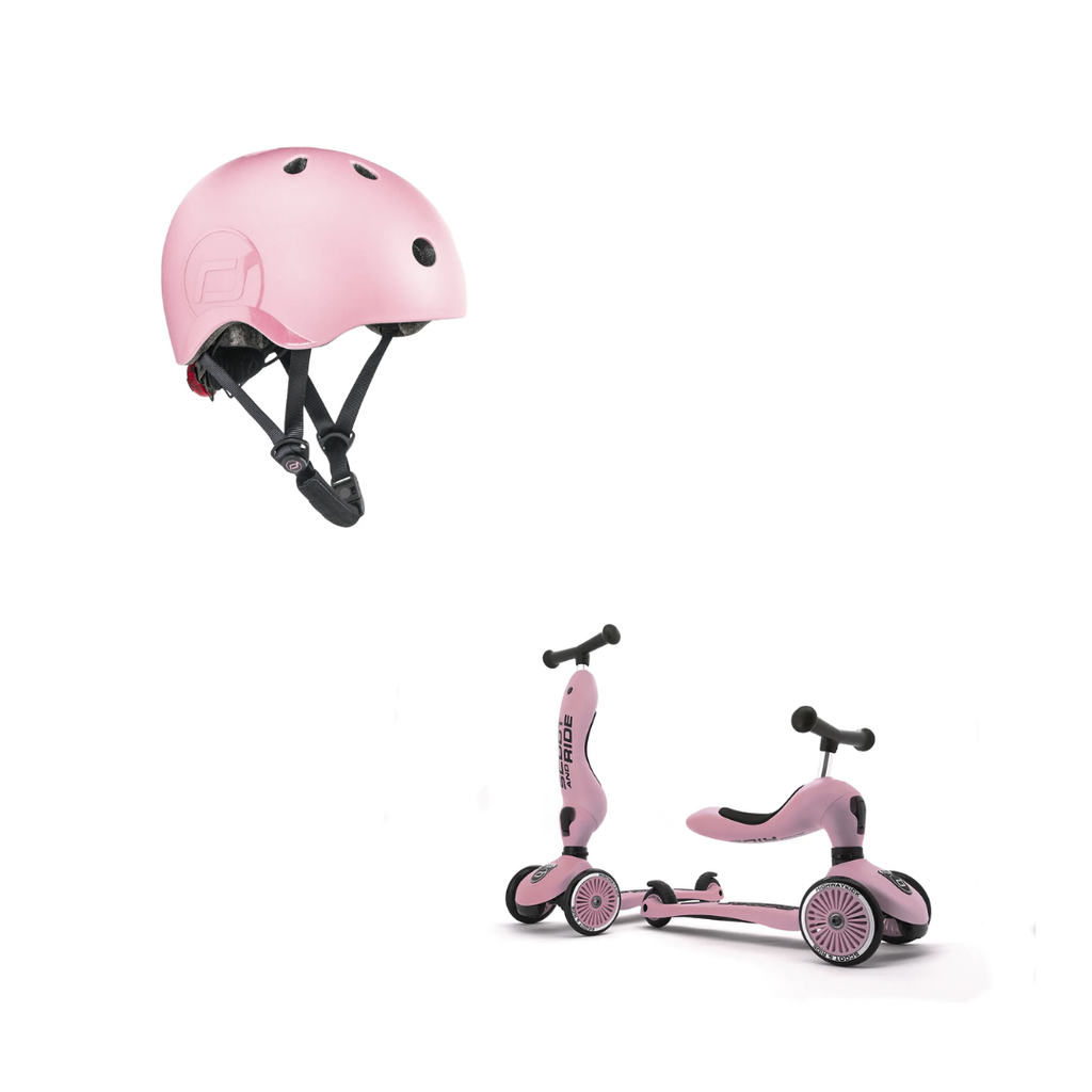 Highwaykick 1 Scooter & S/M Helmet Rose Bundle