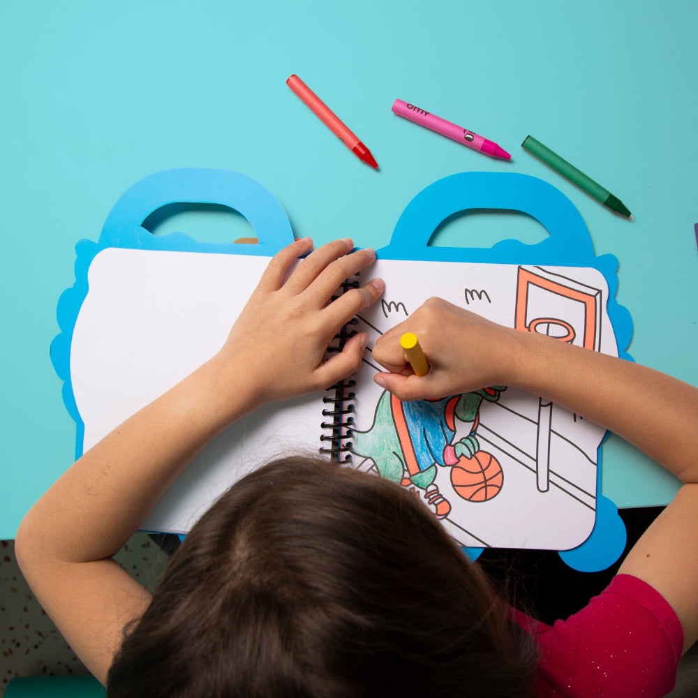 OMY Super Colouring & Stickers Book - Dino