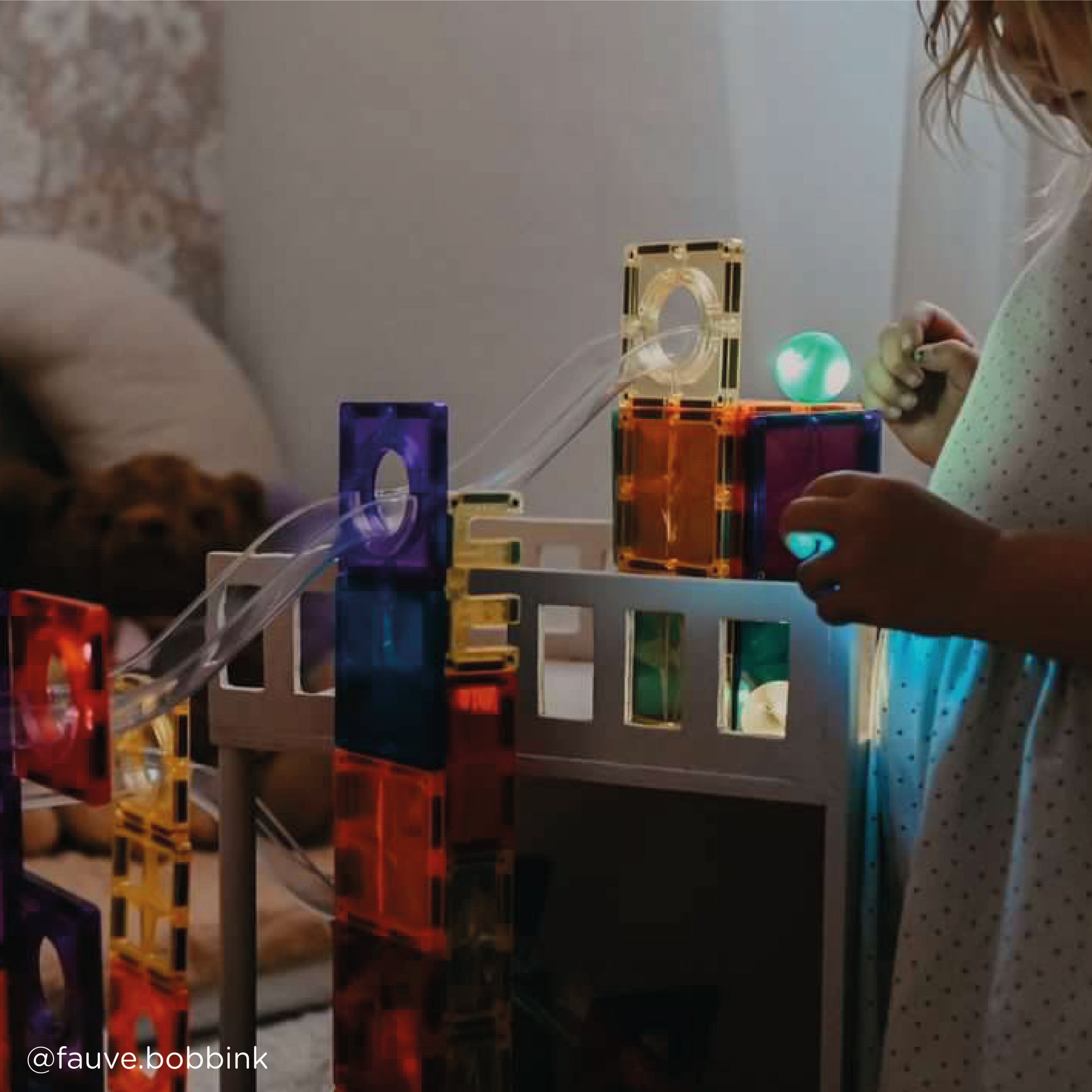 CleverClixx Ball Run Dazzling Lights Pack Intense 100 pieces - Binky