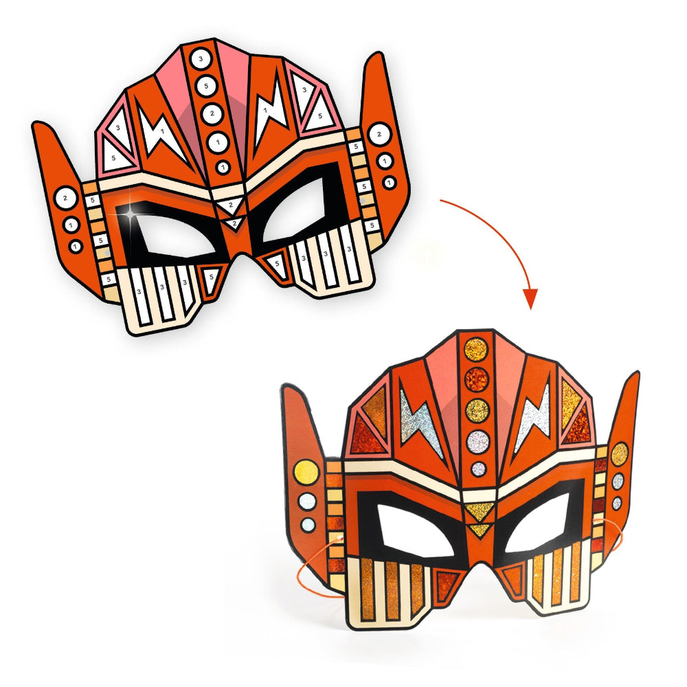 Djeco - DIY masks- Super Robots - Binky