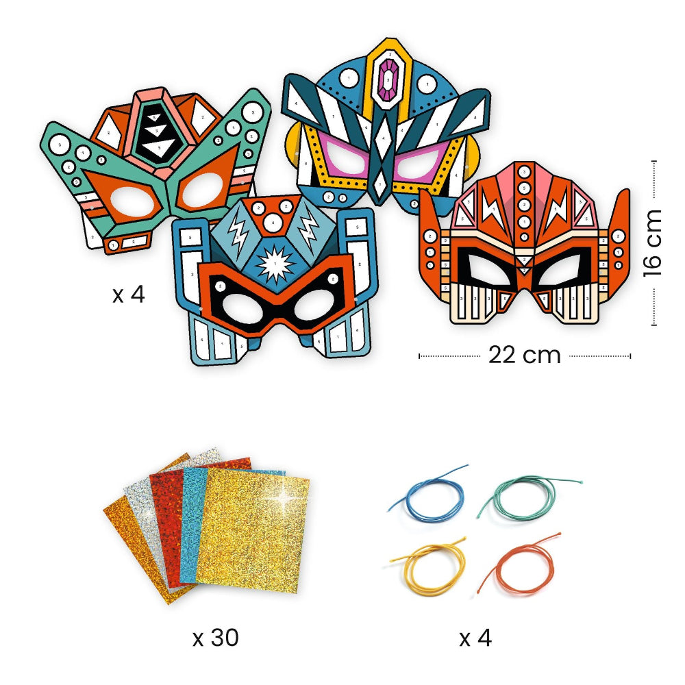 Djeco - DIY masks- Super Robots - Binky
