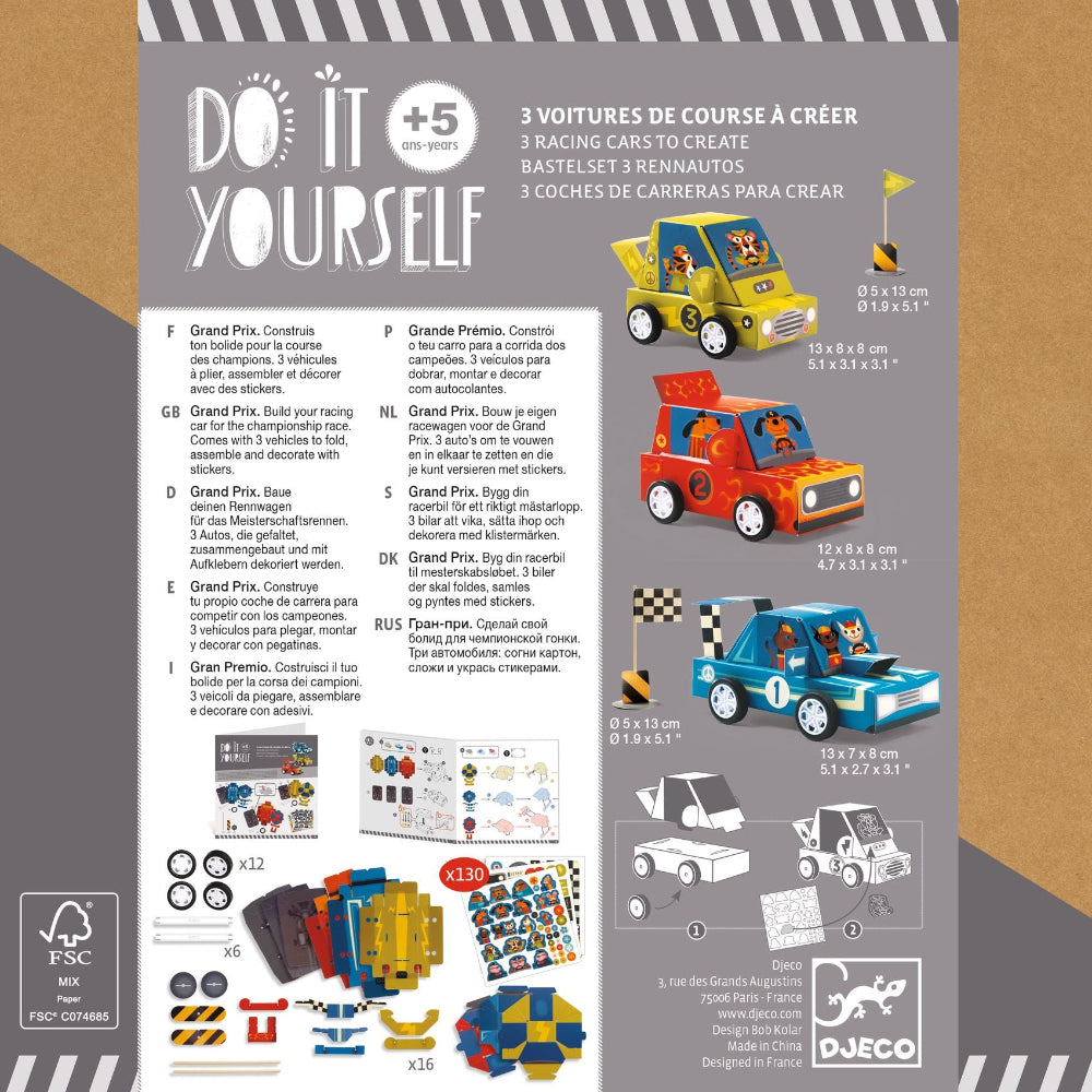 Djeco - DIY cars - Grand Prix - Binky