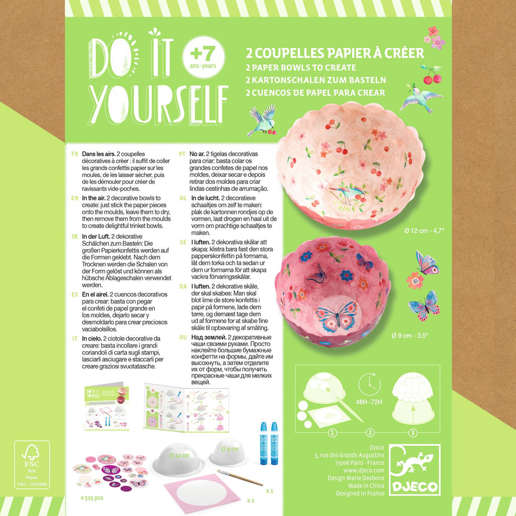 Djeco - DIY Papier Mâché Bowls - Binky