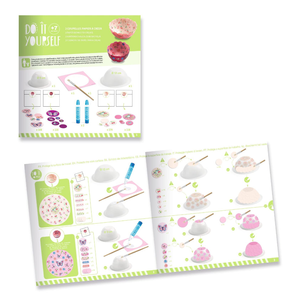 Djeco - DIY Papier Mâché Bowls - Binky