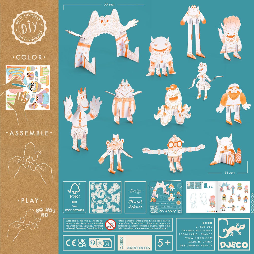 Djeco - DIY Animals - Team Monsters. - Binky
