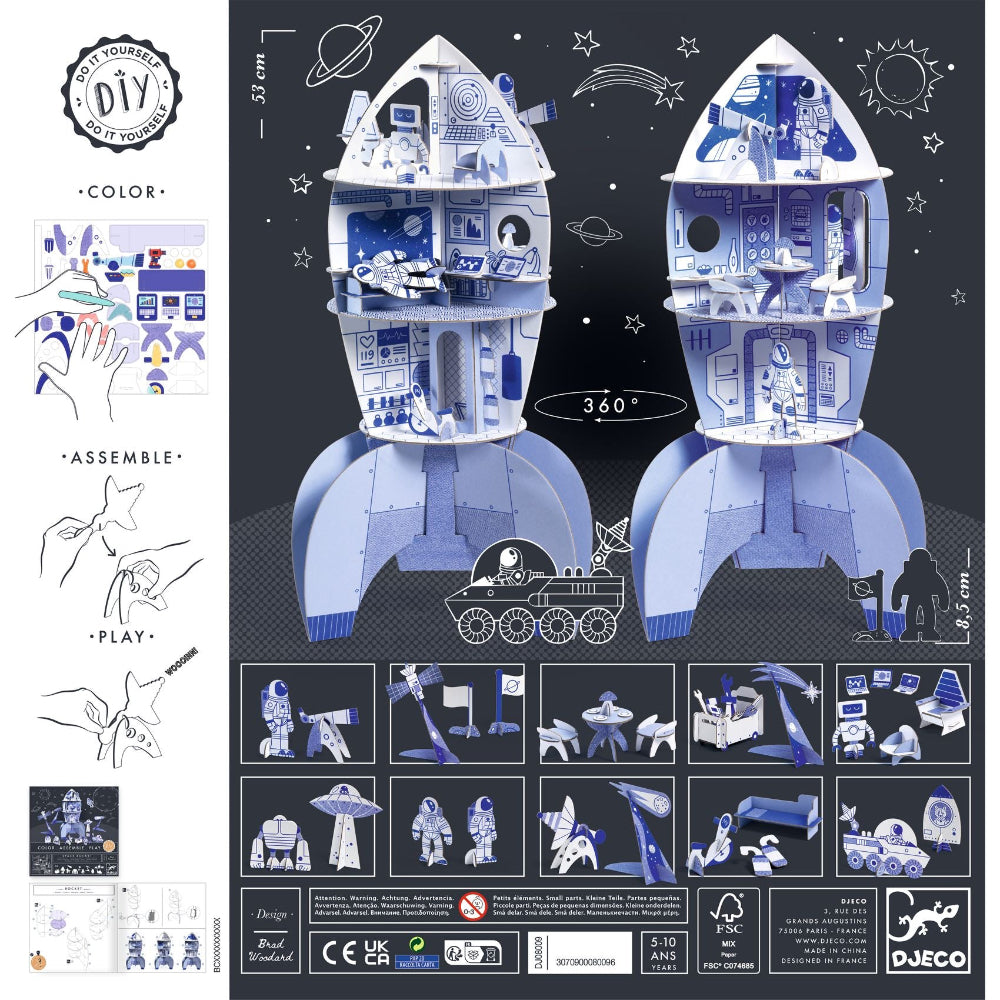 Djeco - DIY Space Rocket - Binky