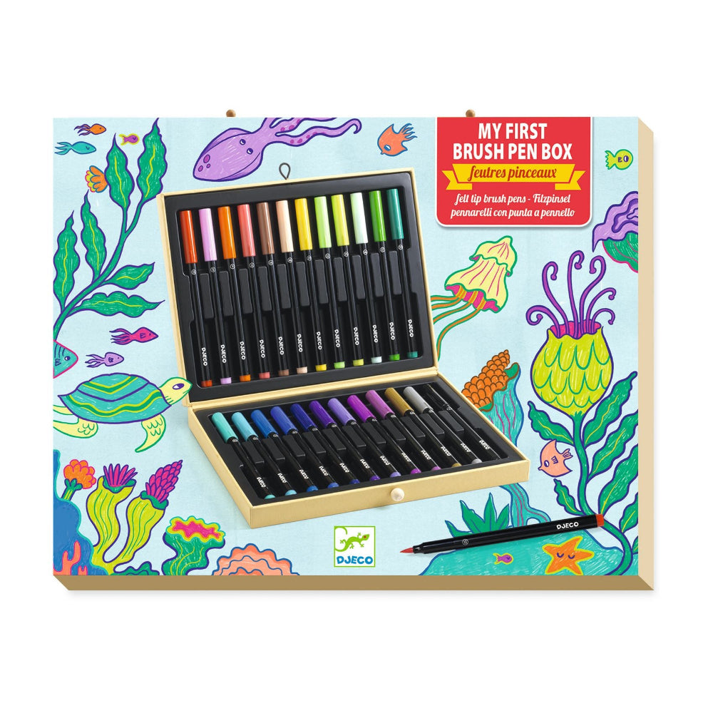 Djeco - Box of First Brush Pens - Binky