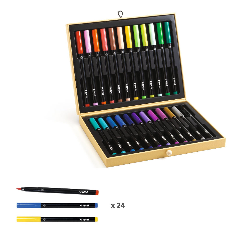 Djeco - Box of First Brush Pens - Binky