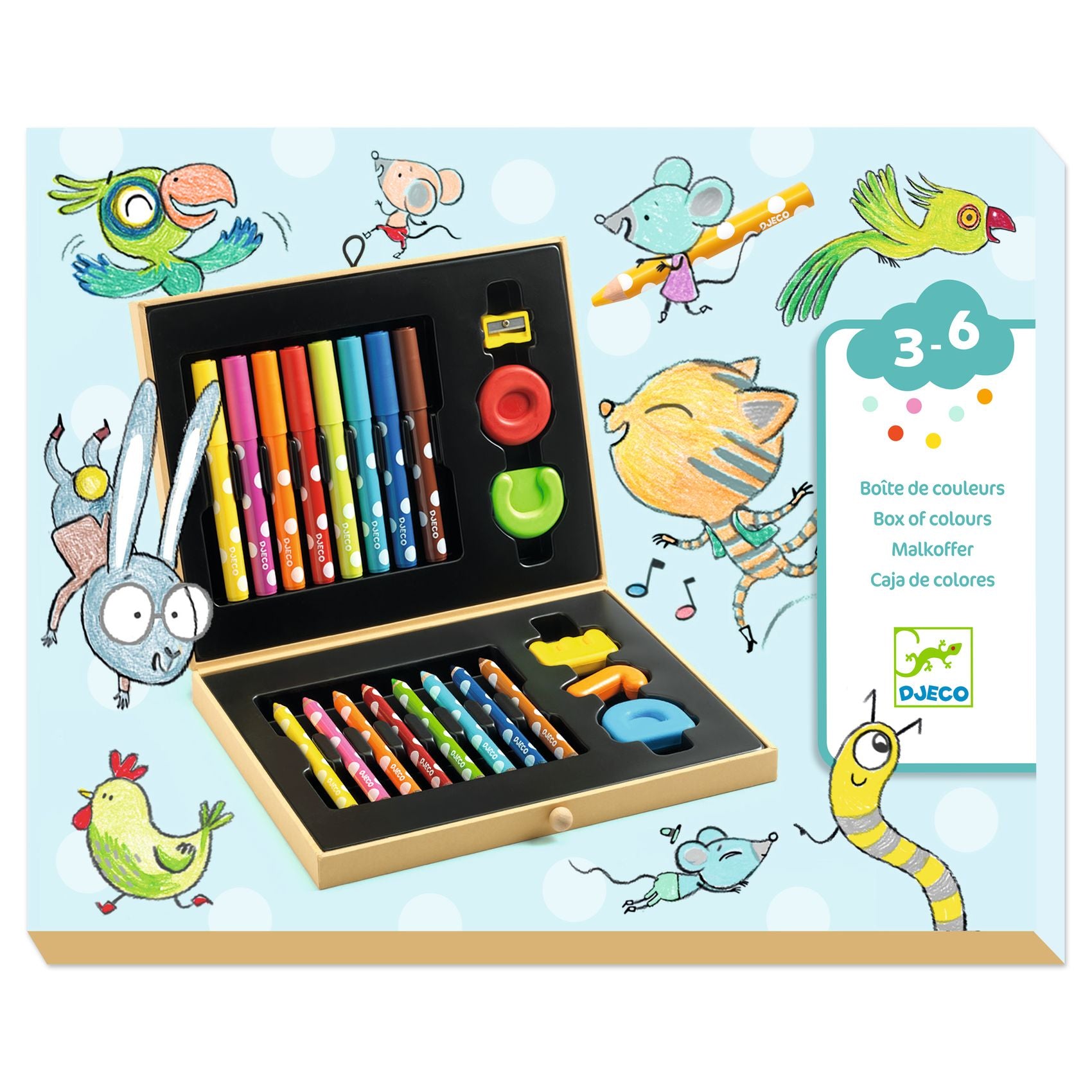 Djeco - Box of colours for toddlers - Binky