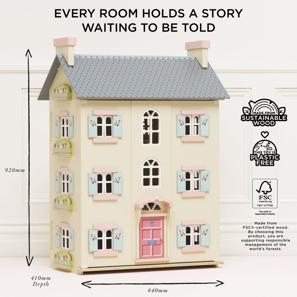 Le Toy Van Cherry Tree Hall Wooden Dolls House