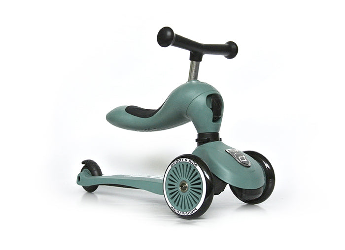 Scoot and Ride Highway Kick 1 forest green toddler scooter.