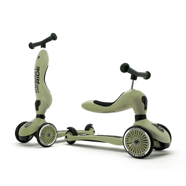 Scoot_&_Ride_Highwaykick_1_toddler_scooter_in_Olive_green